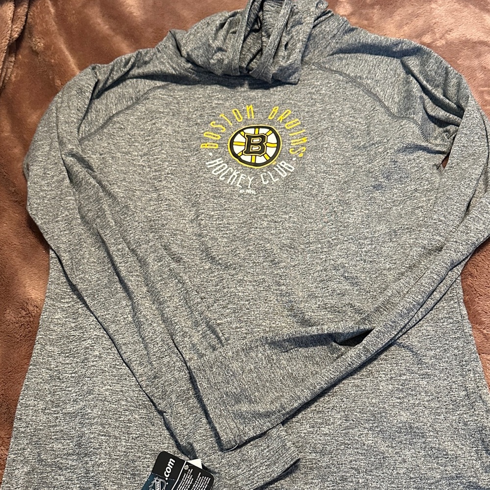NHL Gray Long Sleeve Tee with Gold Logo